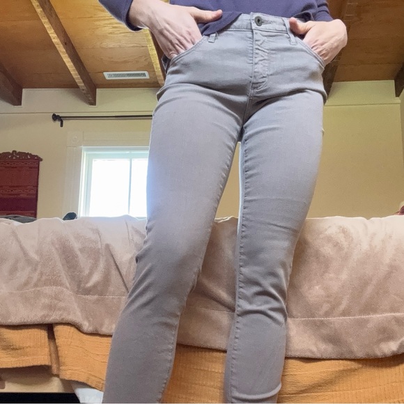 Adriano Goldschmidt Beige Straight Leg Mid Rise Pants - Picture 1 of 7